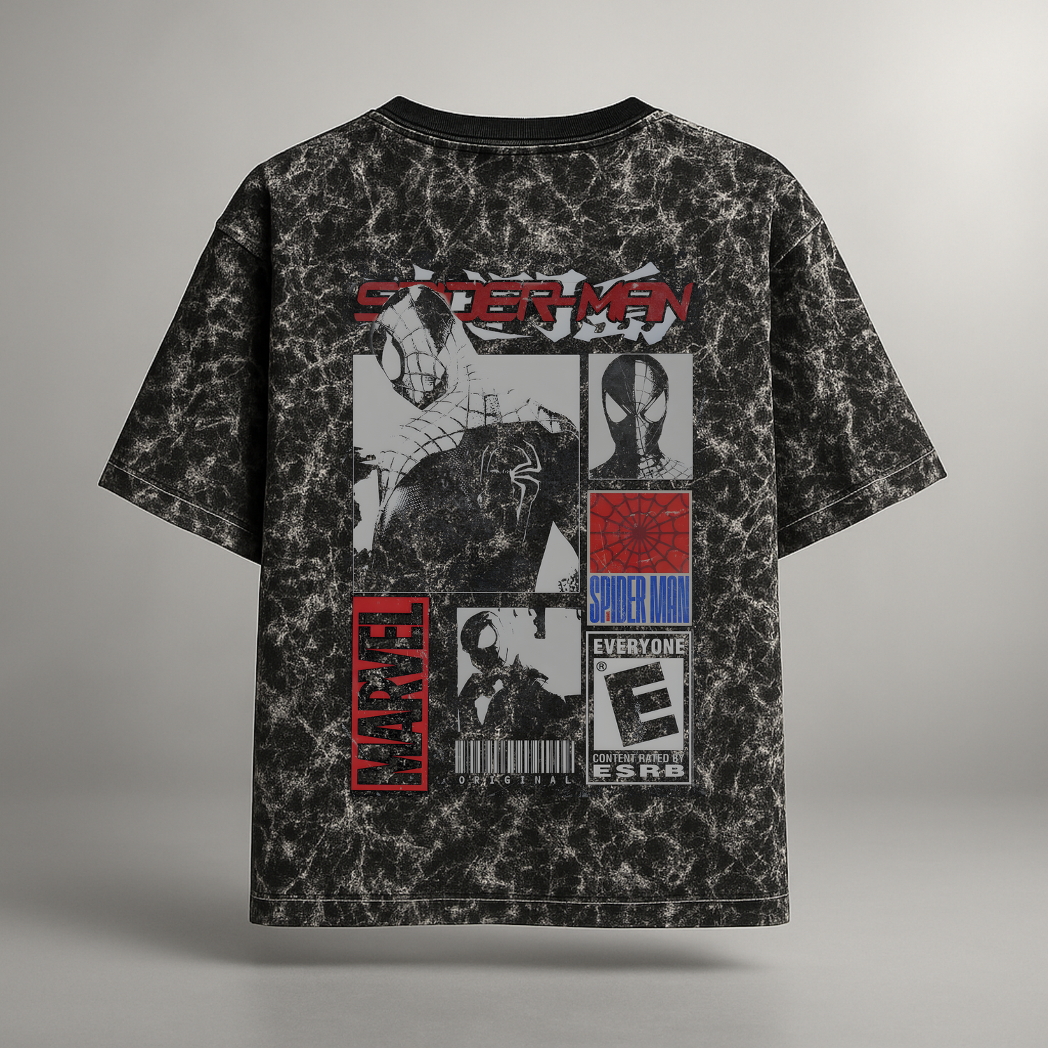 Acid washed printed Oversized Tee